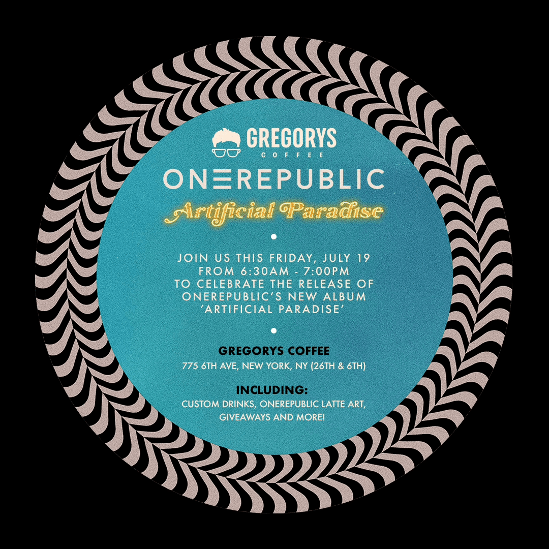 Exclusive OneRepublic Pop-Up Event at Gregorys Coffee! - Gregorys Coffee