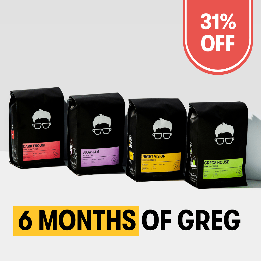 6 Month Coffee Subscription ($260 value) - Gregorys