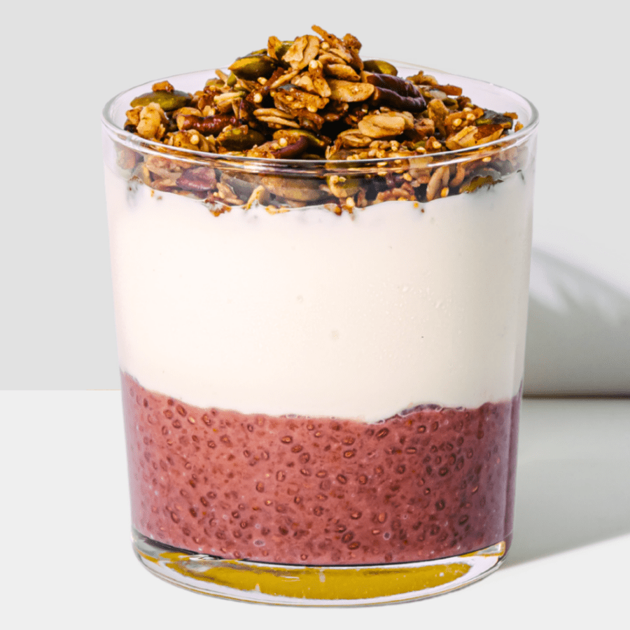 Strawberry Pomegranate Chia Parfait (GF | V) - Gregorys Coffee